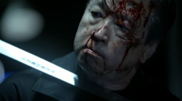 Cheng Zhi (Tzi Ma) is about to meet his fate by way of a Samurai sword welded by Jack Bauer in the 24: LIVE ANOTHER DAY finale.