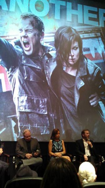 Kiefer Sutherland and Mary Lynn Rajskub attend a special screening of 24: LIVE ANOTHER DAY at Landmark Theatres in west Los Angeles...on June 11, 2015.