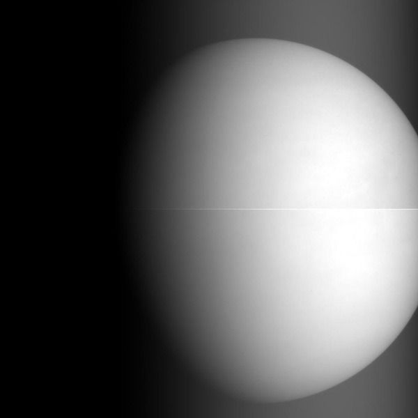 An image of Venus that was taken by Akatsuki using the spacecraft's one-micron infrared camera on December 6, 2015 (Pacific Time)...from a distance of 68,000 kilometers (42,000 miles).