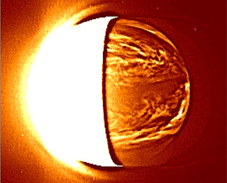 An animated GIF showing Venus' atmosphere as taken in the infrared by the Akatsuki spacecraft...on March 29, 2016 (Japan Standard Time).