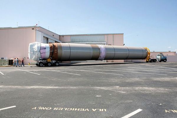 The Atlas V first stage booster that will begin OSIRIS-REx's mission is about to be transported to SLC-41 at Cape Canaveral Air Force Station in Florida.