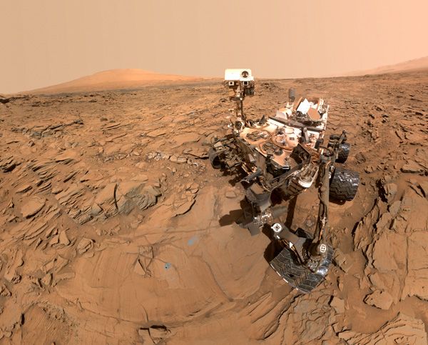 A self-portrait of NASA's Curiosity Mars rover, taken with a camera on her robotic arm on May 11, 2016.