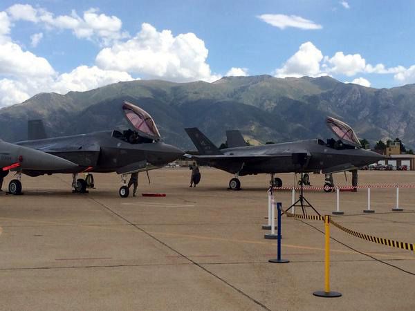 The first two of 72 F-35A jet fighters are delivered to Hill Air Force Base in Utah...on September 2, 2015.