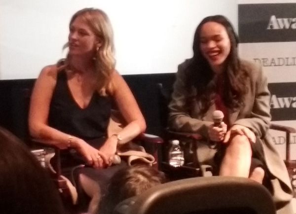 January Jones and Cleopatra Coleman at the Q&A panel for THE LAST MAN ON EARTH...on June 9, 2016.