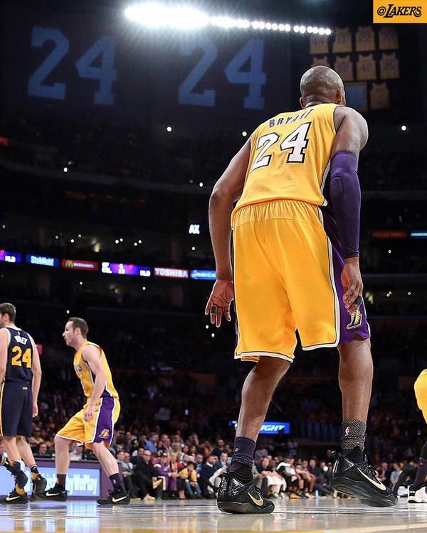 Kobe Bryant ended his 20-year NBA career by dropping 60 points against the Utah Jazz at STAPLES Center...on April 13, 2016.