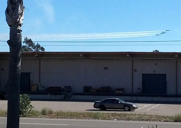 The Blue Angels perform their air demo as I head back to my car...on September 24, 2016.