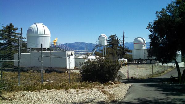 Mini-domes (which are part of the CHARA array? Not sure) at Mount Wilson Observatory...on March 24, 2016.