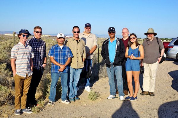 Posing for a group photo with some of my fellow NASA Social attendees outside the Edwards Air Force Base perimeter...on May 31, 2016.