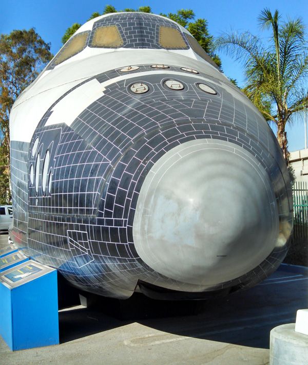 A photo I took of space shuttle Endeavour's forward fuselage replica that's on display at Discovery Cube Orange County in Santa Ana, on September 20, 2014.