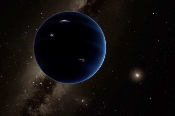 An artist's concept of Planet Nine orbiting the Sun.