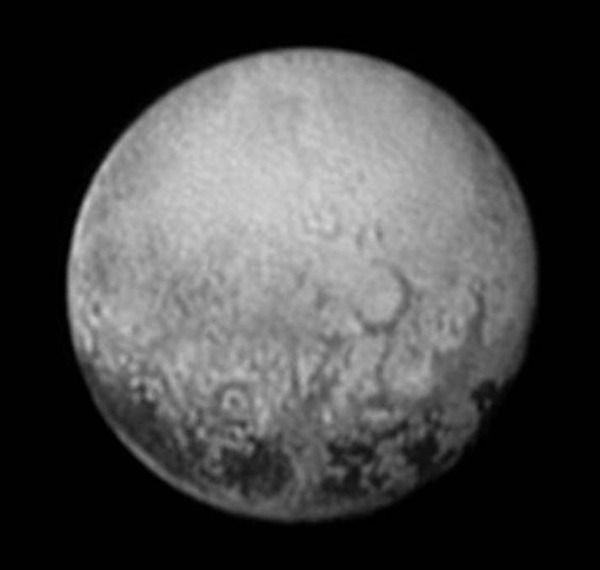 An image of Pluto that was taken by NASA's New Horizons spacecraft from a distance of 2.5 million miles (4 million kilometers) on July 11, 2015.