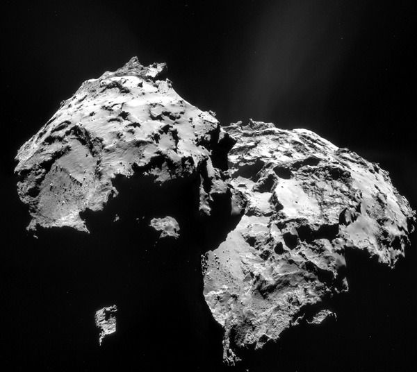 Comet 67P/Churyumov–Gerasimenko as seen by the European Space Agency's (ESA) Rosetta spacecraft...on January 12, 2015.