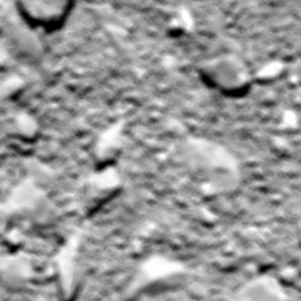 Rosetta's final image of 67P/Churyumov–Gerasimenko before the spacecraft crash-landed onto the comet's surface...on September 30, 2016.