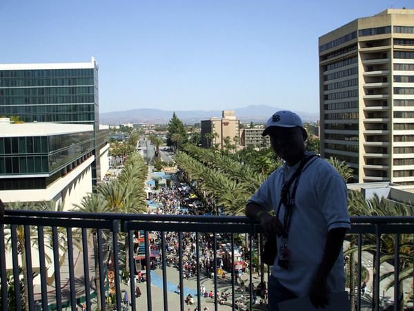 Enjoying a nice view of Orange County from the 3rd floor balcony of the Anaheim Convention Center...on April 16, 2015.
