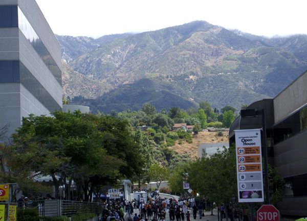 A photo that I took of the San Gabriel Mountains from NASA's Jet Propulsion Laboratory near Pasadena, on May 15, 2011.