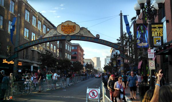 Visiting the Gaslamp Quarter in downtown San Diego, on July 25, 2014.