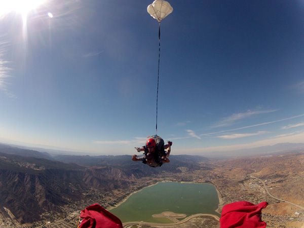Free falling above Lake Elsinore, CA, on October 4, 2014.