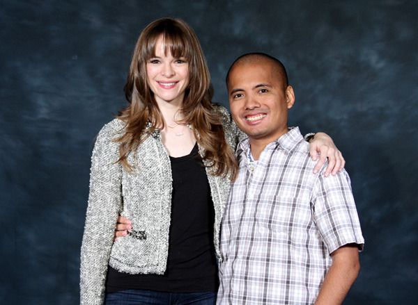 Posing with Danielle Panabaker at Stan Lee's Comikaze Expo in downtown Los Angeles, on October 31, 2015.