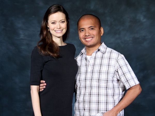 Posing with Summer Glau at Stan Lee's Comikaze Expo in downtown Los Angeles, on October 31, 2015.