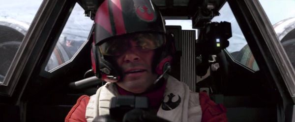 Poe Dameron (Oscar Isaac) leads his X-Wing squadron into battle above Takodana in STAR WARS: THE FORCE AWAKENS. Poe Dameron (Oscar Isaac) leads his X-Wing squadron into battle above Takodana in STAR WARS: THE FORCE AWAKENS.