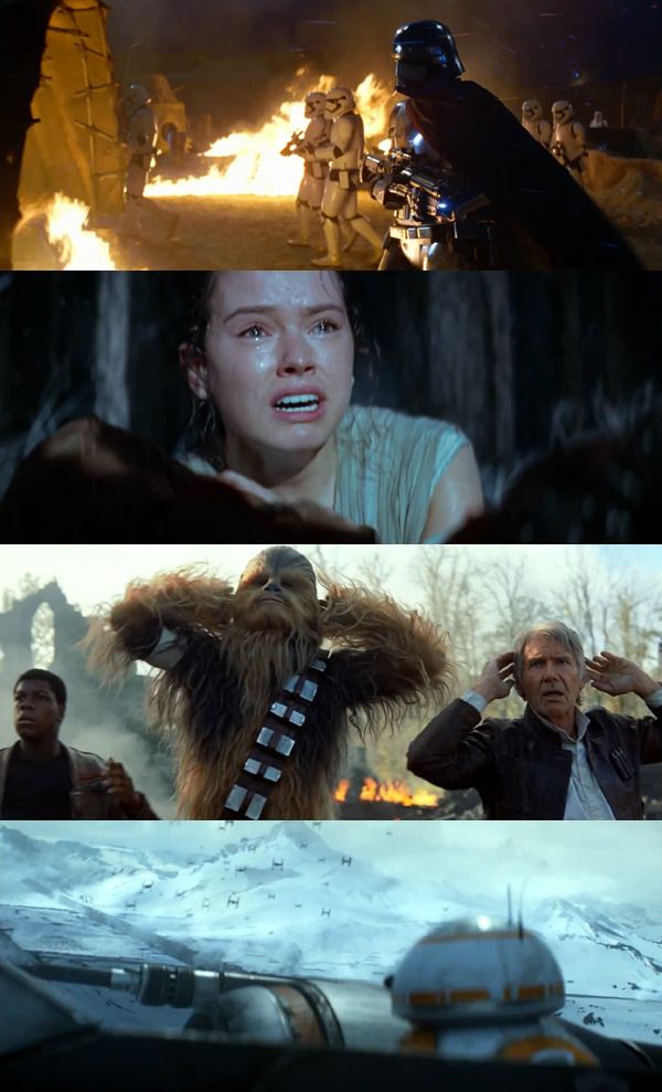 Screenshots from the final theatrical trailer for STAR WARS: THE FORCE AWAKENS. Screenshots from the final theatrical trailer for STAR WARS: THE FORCE AWAKENS.