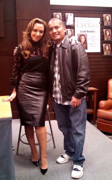 A photo I took with Leah Remini inside the Barnes & Noble bookstore at The Grove in Los Angeles...on December 8, 2015.