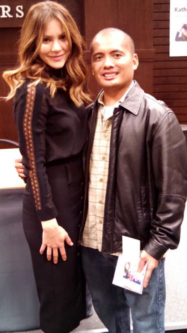 A photo I took with Katharine McPhee inside the Barnes & Noble bookstore at The Grove in Los Angeles...on December 7, 2015.