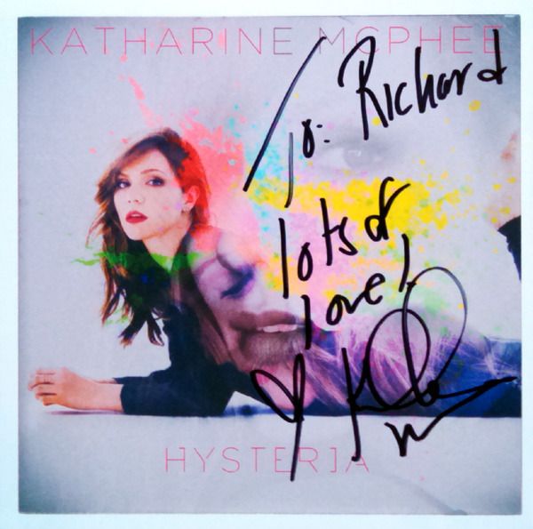 My autographed CD cover by Katharine McPhee...on December 7, 2015.