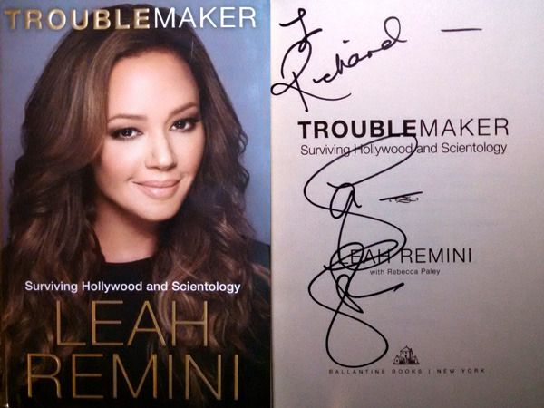 My autographed book by Leah Remini...on December 8, 2015.