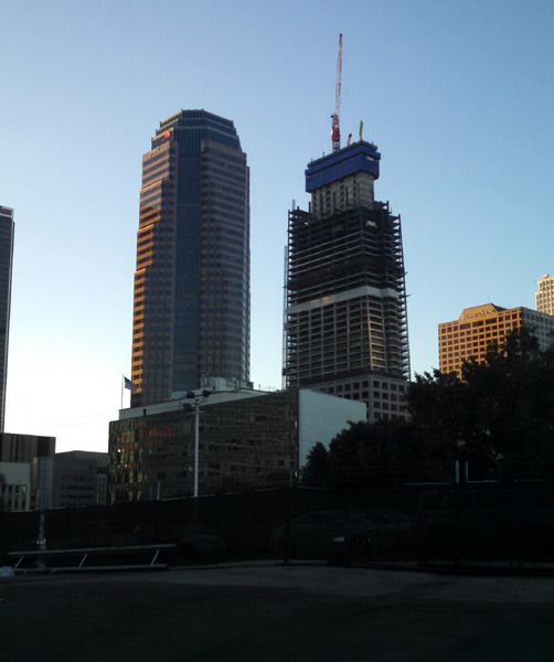 A photo of Los Angeles' Wilshire Grand Center that I took early in the morning on November 4, 2015.