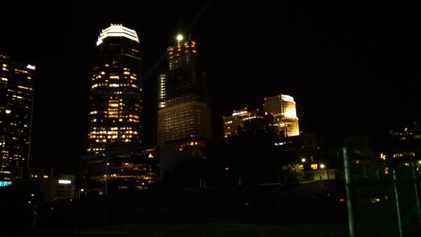 A photo of Los Angeles' Wilshire Grand Center that I took late at night on November 4, 2015.