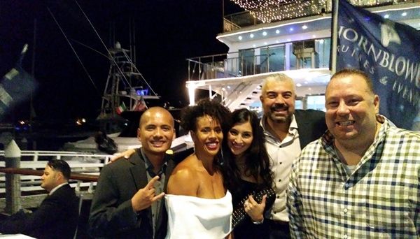 Camille, Nisha, her husband Hector, Justyn and I pose for a group photo after we disembarked from the Endless Dreams at the official conclusion of our 20-year high school reunion...on October 6, 2018.