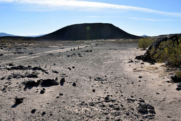 Making the 1.5-mile hike to Amboy Crater...on December 2, 2018.