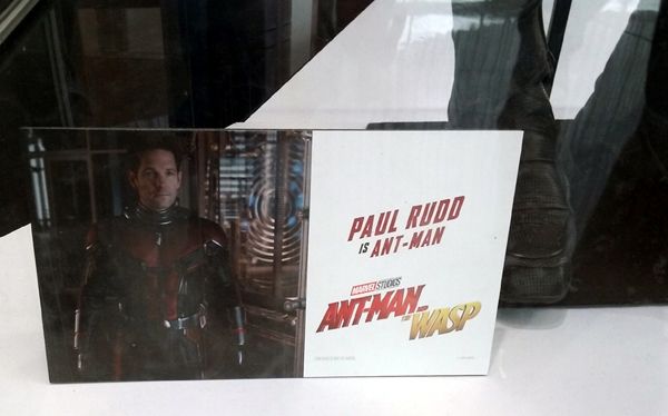 The Ant-Man costume worn by Paul Rudd in ANT-MAN AND THE WASP...on display in Hollywood on July 8, 2018. The Ant-Man costume worn by Paul Rudd in ANT-MAN AND THE WASP...on display in Hollywood on July 8, 2018.