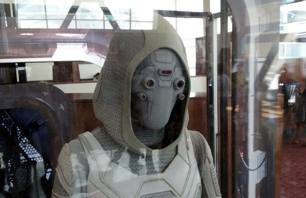 The Ghost costume worn by Hannah John-Kamen in ANT-MAN AND THE WASP...on display in Hollywood on July 8, 2018. The Ghost costume worn by Hannah John-Kamen in ANT-MAN AND THE WASP...on display in Hollywood on July 8, 2018.