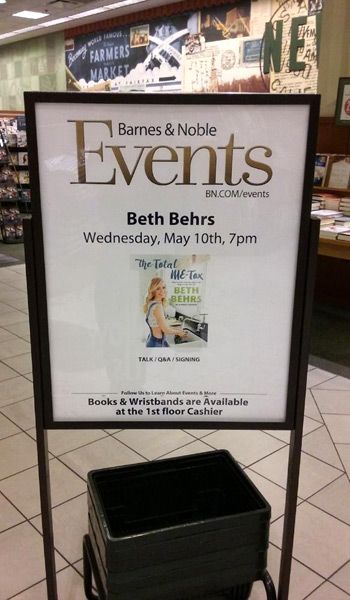 At The Grove's Barnes & Noble bookstore in Los Angeles to attend a discussion and signing by actress Beth Behrs...on May 10, 2017.