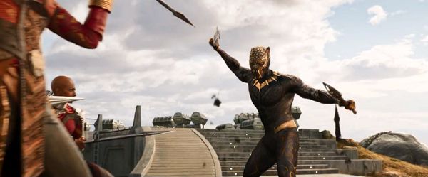 The suit worn by Erik Killmonger (Michael B. Jordan) in BLACK PANTHER. The suit worn by Erik Killmonger (Michael B. Jordan) in BLACK PANTHER.