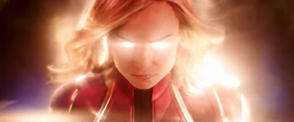 Carol Danvers powers up in CAPTAIN MARVEL. Carol Danvers powers up in CAPTAIN MARVEL.