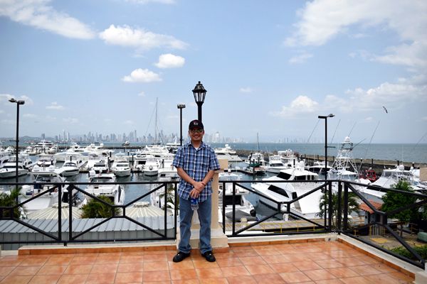 Posing with Panama City in the background...on March 15, 2018.
