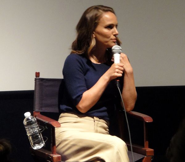 Natalie Portman takes part in a Q&A panel for EATING ANIMALS at Landmark Theatres in west Los Angeles...on June 23, 2018.