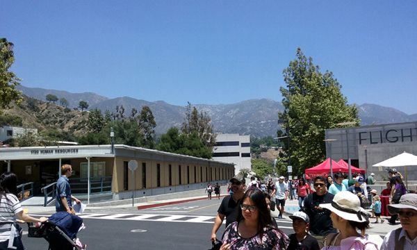 A clear and sunny day to visit NASA's Jet Propulsion Laboratory near Pasadena, California...during Explore JPL on June 9, 2018.