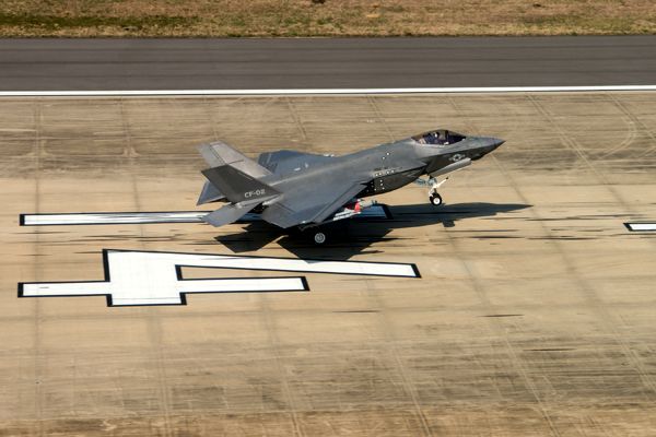 The F-35C CF-2 aircraft completes the final test flight for the SDD phase of the F-35 program...on April 11, 2018.