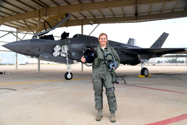 Colonel Gina 'Torch' Sabric is the first female F-35 pilot in the U.S. Air Force Reserve.