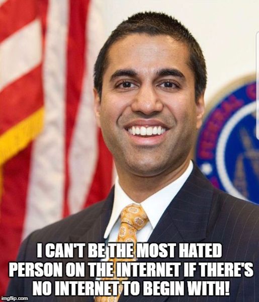 Ajit Pai is yet another idiot U.S. government official who needs to be fired in the Trump era.