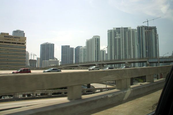 Driving through the city of Miami as I took a road trip to Key West in the Florida Keys...on August 14, 2008.