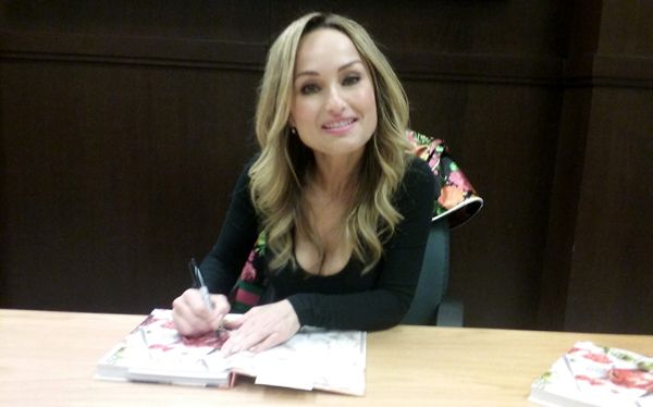 Giada De Laurentiis poses for the camera while signing my copy of her new book GIADA'S ITALY at The Grove's Barnes & Noble bookstore in Los Angeles...on April 24, 2018.