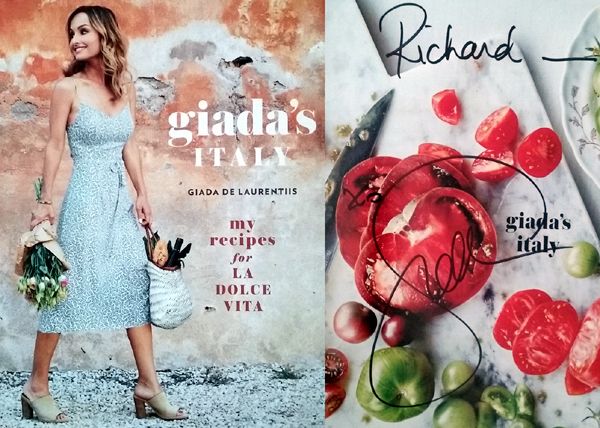 My autographed copy of Giada De Laurentiis' book GIADA'S ITALY.