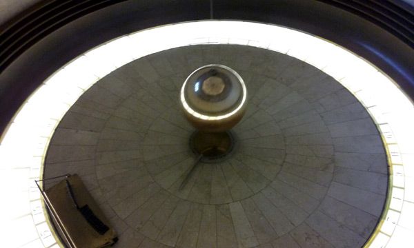 Checking out the pendulum inside the main lobby of Griffith Observatory...on January 21, 2017.
