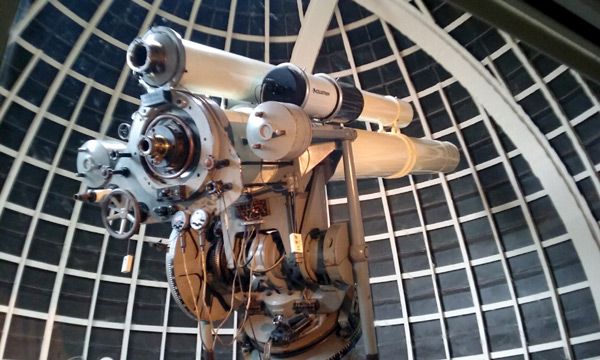 Getting a glimpse of the 12-inch Zeiss Telescope at Griffith Observatory...on January 21, 2017.