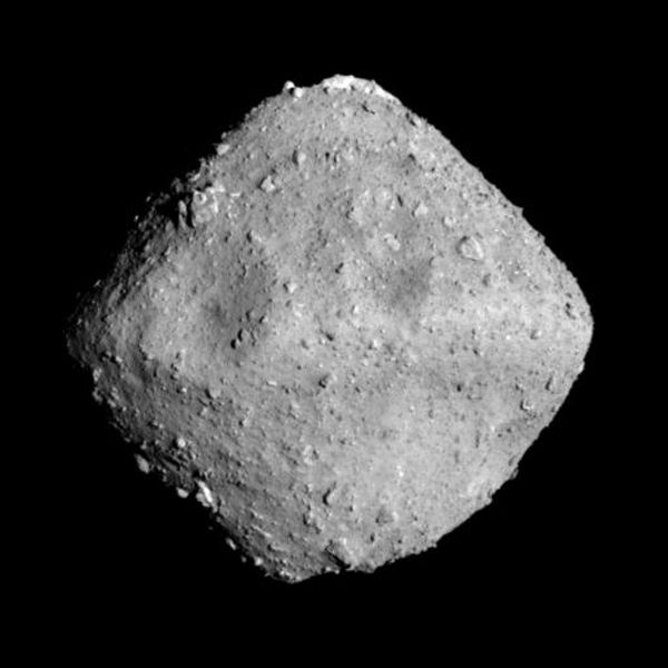 A snapshot of Ryugu that was taken by Japan's Hayabusa 2 spacecraft prior to it entering orbit around the asteroid...on June 27, 2018 (Japan Time).